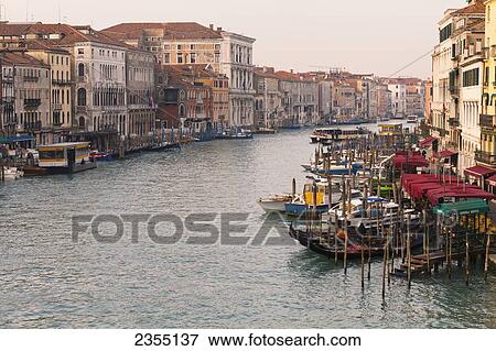 View of Grand Canal from Rialto Bridge; Venice, Italy View Large Photo Image Stock Photo - View of Grand Canal from Rialto Bridge; Venice, Italy. Fotosearch