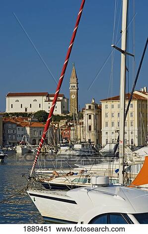 View Of Harbour With Clocktower In The Back. View Large Photo Image Stock Image - View Of Harbour With Clocktower In The Back.. Fotosearch