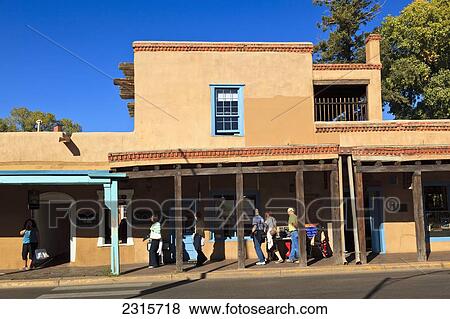 View of Historic Sena Plaza on East Palace Avenue; Santa Fe, New Mexico, USA View Large Photo Image Stock Photo - View of Historic Sena Plaza on East Palace Avenue; Santa Fe, New Mexico, USA. Fotosearch