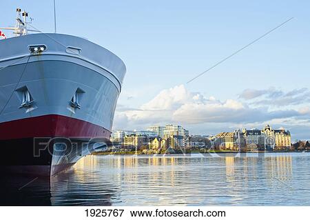 Stock Photo - View Of Inner Harbor And The Coho Ferry; Victoria, British Columbia, Canada. Fotosearch