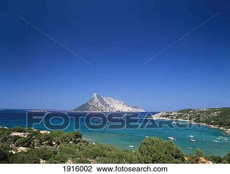 Stock Image - View Of Isola Tavolara. Fotosearch