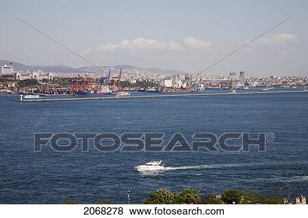 View Of Istanbul Across Bosphorus River From Topkapi Palace; Istanbul Turkey View Large Photo Image Stock Photo - View Of Istanbul Across Bosphorus River From Topkapi Palace; Istanbul Turkey. Fotosearch