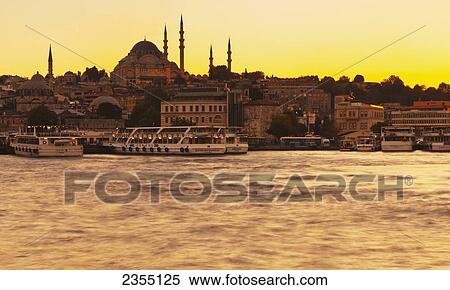 View of Istanbul at sunset; Istanbul, Turkey View Large Photo Image Stock Photography - View of Istanbul at sunset; Istanbul, Turkey. Fotosearch