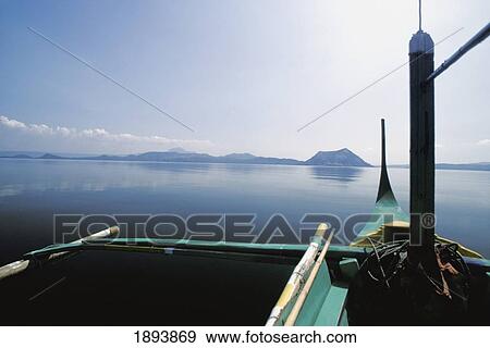 Stock Photo - View Of Lake From Fishing Boat. Fotosearch