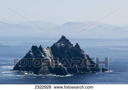 View of Little Skellig from Skellig Michael; Skellig Islands, County Kerry, Ireland, UK View Large Photo Image Stock Photo - View of Little Skellig from Skellig Michael; Skellig Islands, County Kerry, Ireland, UK. Fotosearch