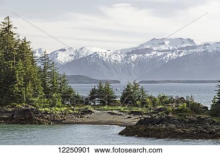 View of Lynn Canal and Chilkat Mountains along Glacier Highway, North of Juneau; Alaska, United States of America View Large Photo Image Stock Image - View of Lynn Canal and Chilkat Mountains along Glacier Highway, North of Juneau; Alaska, United States of America. Fotosearch