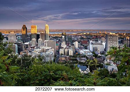 View Of Montreal From Mont-Royal, Quebec View Large Photo Image Stock Photo - View Of Montreal From Mont-Royal, Quebec. Fotosearch