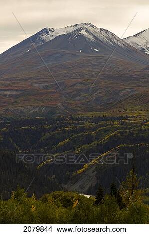 Picture - View Of Mountains And Tatshenshini River Valley Along The Haines Highway, Yukon.. Fotosearch