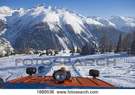 View Of Mountains From Snow Vehicle. View Large Photo Image Stock Photograph - View Of Mountains From Snow Vehicle.. Fotosearch