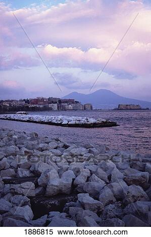 Stock Photography - View Of Naples And Mount Vesuvius. Fotosearch