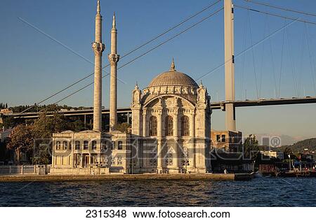 View of Ortakoy Mosque on Bosphorus River; Istanbul, Turkey View Large Photo Image Stock Photo - View of Ortakoy Mosque on Bosphorus River; Istanbul, Turkey. Fotosearch