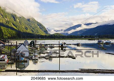 Stock Photography - View Of Portland Canal, Stewart, Northern British Columbia. Fotosearch