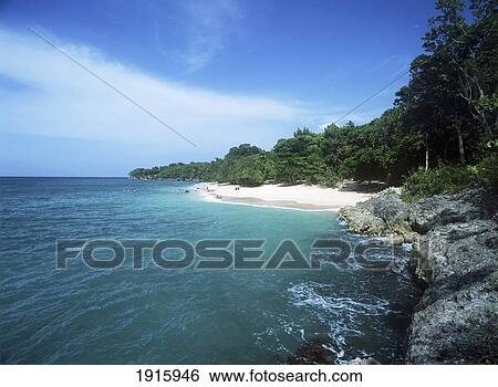 Stock Photograph - View Of Reggae Beach. Fotosearch
