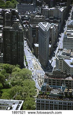 Stock Image - View Of Roads And Highrises; New York City, New York, United States Of America. Fotosearch