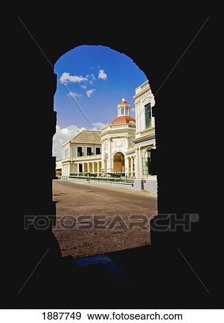 Stock Photo - View Of Rodney Memorial Through Archway. Fotosearch