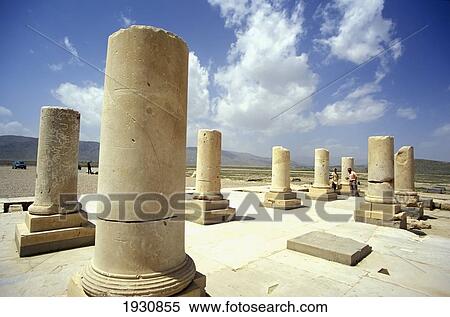 View Of Ruins, Group Of Palace Columns, Pasargadae Iran; Pasargadae, Iran View Large Photo Image Stock Photography - View Of Ruins, Group Of Palace Columns, Pasargadae Iran; Pasargadae, Iran. Fotosearch