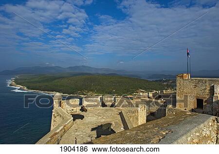 Stock Photograph - View Of Sea And Coastline From El Morro Castle, Santiago De Cuba, Cuba. Fotosearch