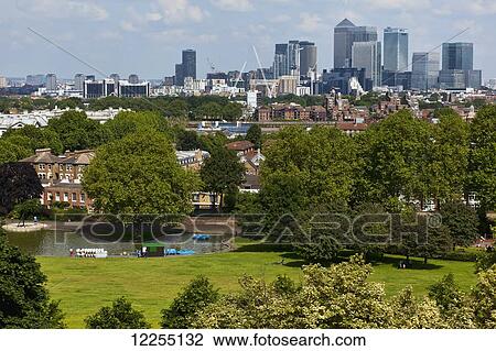 View of skyscrapers in the city of London with a park in the foreground; London, England View Large Photo Image Stock Image - View of skyscrapers in the city of London with a park in the foreground; London, England. Fotosearch