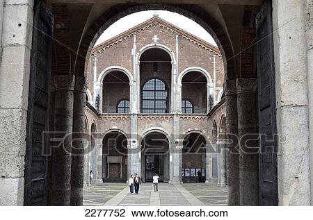 View Of St. Ambrogio Church Built Between 379 - 386 Ad, Milan, Italy View Large Photo Image Stock Image - View Of St. Ambrogio Church Built Between 379 - 386 Ad, Milan, Italy. Fotosearch
