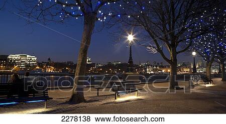 Stock Photo - View of St Paul's Cathedral from the South Bank; London, England. Fotosearch