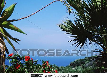 Stock Photo - View Of Stromboli From Panarea. Fotosearch