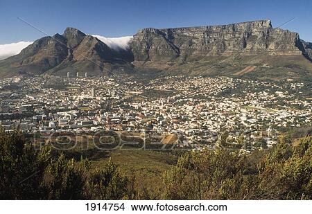 Picture - View Of Table Mountain From Hout Bay. Fotosearch