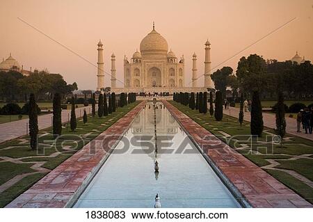 View Of Taj Mahal Reflecting In Pond; Taj Mahal, Agra, India View Large Photo Image Stock Image - View Of Taj Mahal Reflecting In Pond; Taj Mahal, Agra, India. Fotosearch