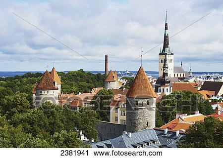 View of Tallinn Old Town; Tallinn, Estonia View Large Photo Image Stock Image - View of Tallinn Old Town; Tallinn, Estonia. Fotosearch