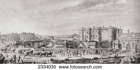 Stock Photography - View Of The Bastille, Paris, France In The 18Th Century. From A Contemporary Print.. Fotosearch