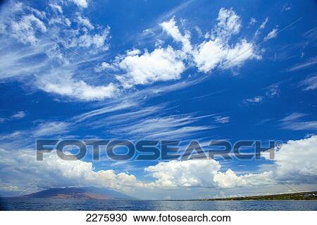 Stock Image - View of the coastline of an hawaiian island; Hawaii, United States of America. Fotosearch