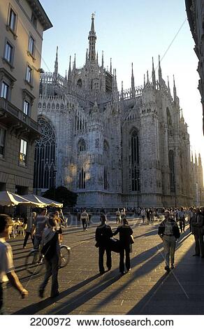 View Of The Duomo, Milan, Italy. View Large Photo Image Stock Image - View Of The Duomo, Milan, Italy.. Fotosearch