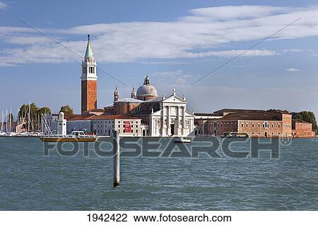 Stock Image - View Of The Island Of San Giorgio Maggiore; Venice Italy. Fotosearch