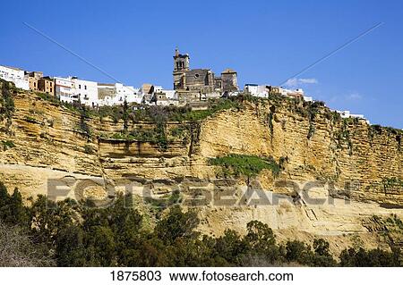 View Of The Old Town; Arcos De La Frontera, Andalusia, Spain View Large Photo Image Stock Image - View Of The Old Town; Arcos De La Frontera, Andalusia, Spain. Fotosearch
