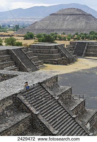 View of the pyramid grounds at Teotihuacan; San Juan Teotihuacan, State of Mexico, Mexico View Large Photo Image Stock Image - View of the pyramid grounds at Teotihuacan; San Juan Teotihuacan, State of Mexico, Mexico. Fotosearch