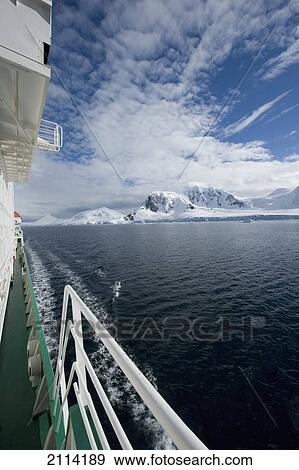 View Of The Snowy Coastline From The Deck Of A Ship; Antarctica View Large Photo Image Stock Photo - View Of The Snowy Coastline From The Deck Of A Ship; Antarctica. Fotosearch