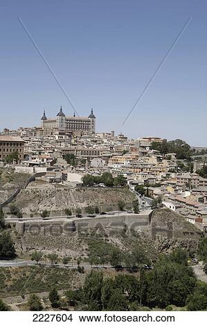 View Of Toledo And The Alcazar, Unesco World Heritage Site And Spain's Old Capital, Spain, Europe, Eu View Large Photo Image Picture - View Of Toledo And The Alcazar, Unesco World Heritage Site And Spain's Old Capital, Spain, Europe, Eu. Fotosearch