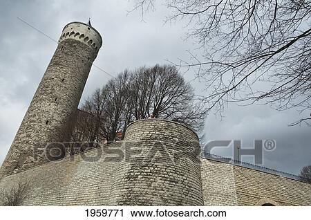Stock Image - View Of Toompea Castle And Tall Hermann Tower In Tallinn, Estonia. Fotosearch
