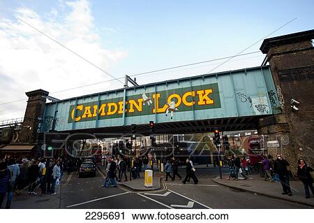 View Of Tourists Under The Bridge In Camden Town, North London, Lonoon, Uk View Large Photo Image Stock Image - View Of Tourists Under The Bridge In Camden Town, North London, Lonoon, Uk. Fotosearch