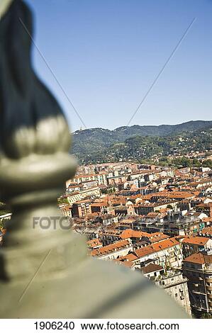 Stock Image - View Of Turin From Mole Antonelliana With Post, Piemonte, Italy. Fotosearch