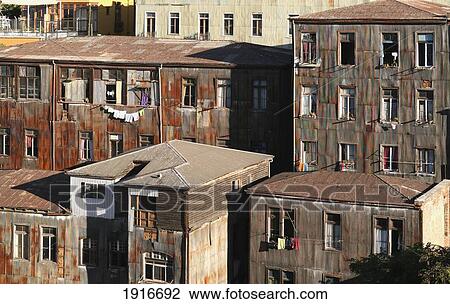 Stock Image - View Of Valparaiso's Houses. Fotosearch