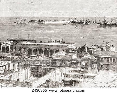 Stock Photography - View of Veracruz and the San Juan de Ul. Fotosearch