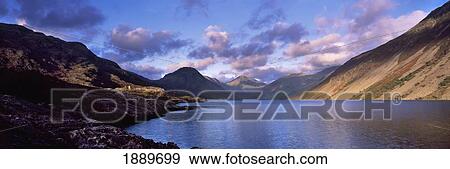 Stock Photo - View Of Wastewater, Located In The Lake District National Park.. Fotosearch