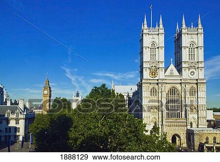 View Of Westminster Abbey And Big Ben In The Distance. View Large Photo Image Stock Photo - View Of Westminster Abbey And Big Ben In The Distance.. Fotosearch