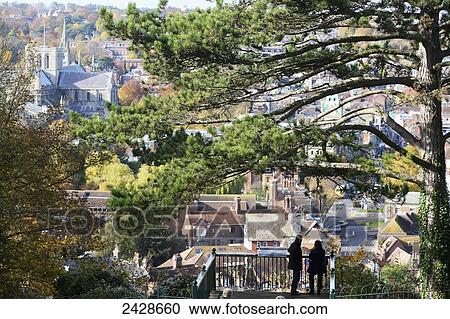Stock Image - View of Winchester Cathedral; Winchester, Hampshire, England. Fotosearch