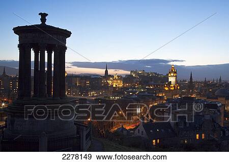 View over Edinburgh from Carlton Hill; Edinburgh, Scotland View Large Photo Image Stock Photo - View over Edinburgh from Carlton Hill; Edinburgh, Scotland. Fotosearch