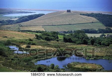 View Over Fields By Coastline, High Angle View View Large Photo Image Stock Image - View Over Fields By Coastline, High Angle View. Fotosearch