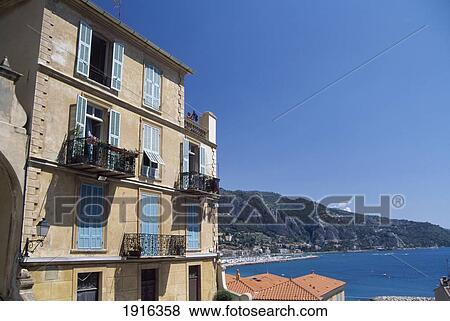View To Sea, Menton View Large Photo Image Stock Photo - View To Sea, Menton. Fotosearch