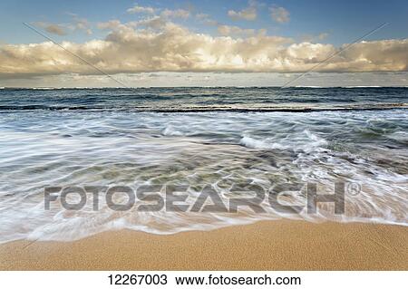 View to the ocean from Coconut Beach; Kapaa, Kauai, Hawaii, United States of America View Large Photo Image Stock Image - View to the ocean from Coconut Beach; Kapaa, Kauai, Hawaii, United States of America. Fotosearch