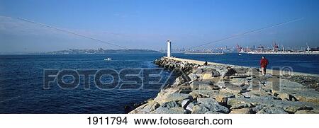 Picture - View Towards Golden Horn, Across Bosphorous From Pier In Kadikoy, Istanbul, Turkey. Fotosearch