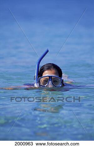 View Upper Part Snorkeler's Face With Mask Peeking Out Of Ocean View Large Photo Image Stock Image - View Upper Part Snorkeler's Face With Mask Peeking Out Of Ocean. Fotosearch